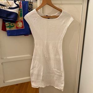 Jacob White Midi Fitted Dress
